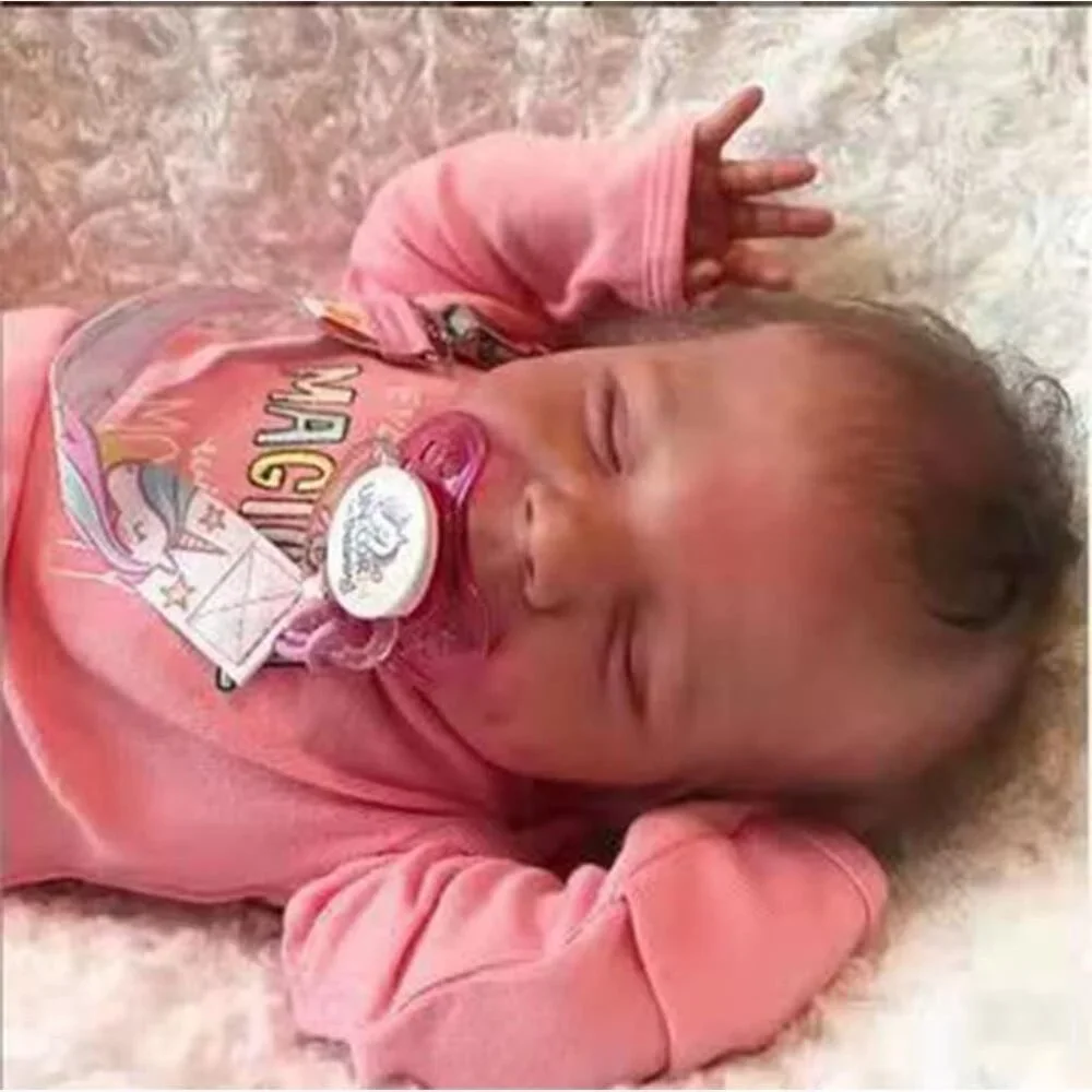 💫 Reborn Baby Dolls Pink Realistic Soft Vinyl Silicone Full Body Sleeping Kids